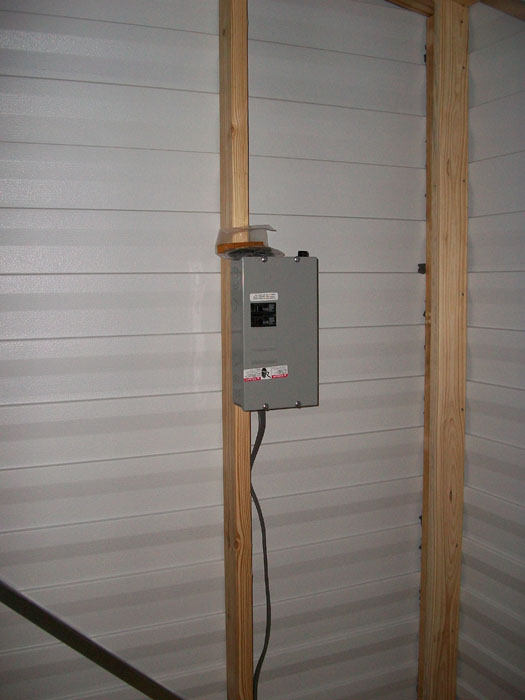 The service inside the storage building terminated in a 60 amp ...