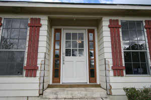 Fireplace and Front Door